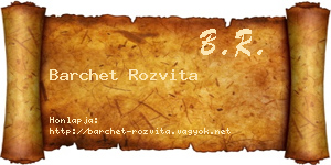 Barchet Rozvita névjegykártya